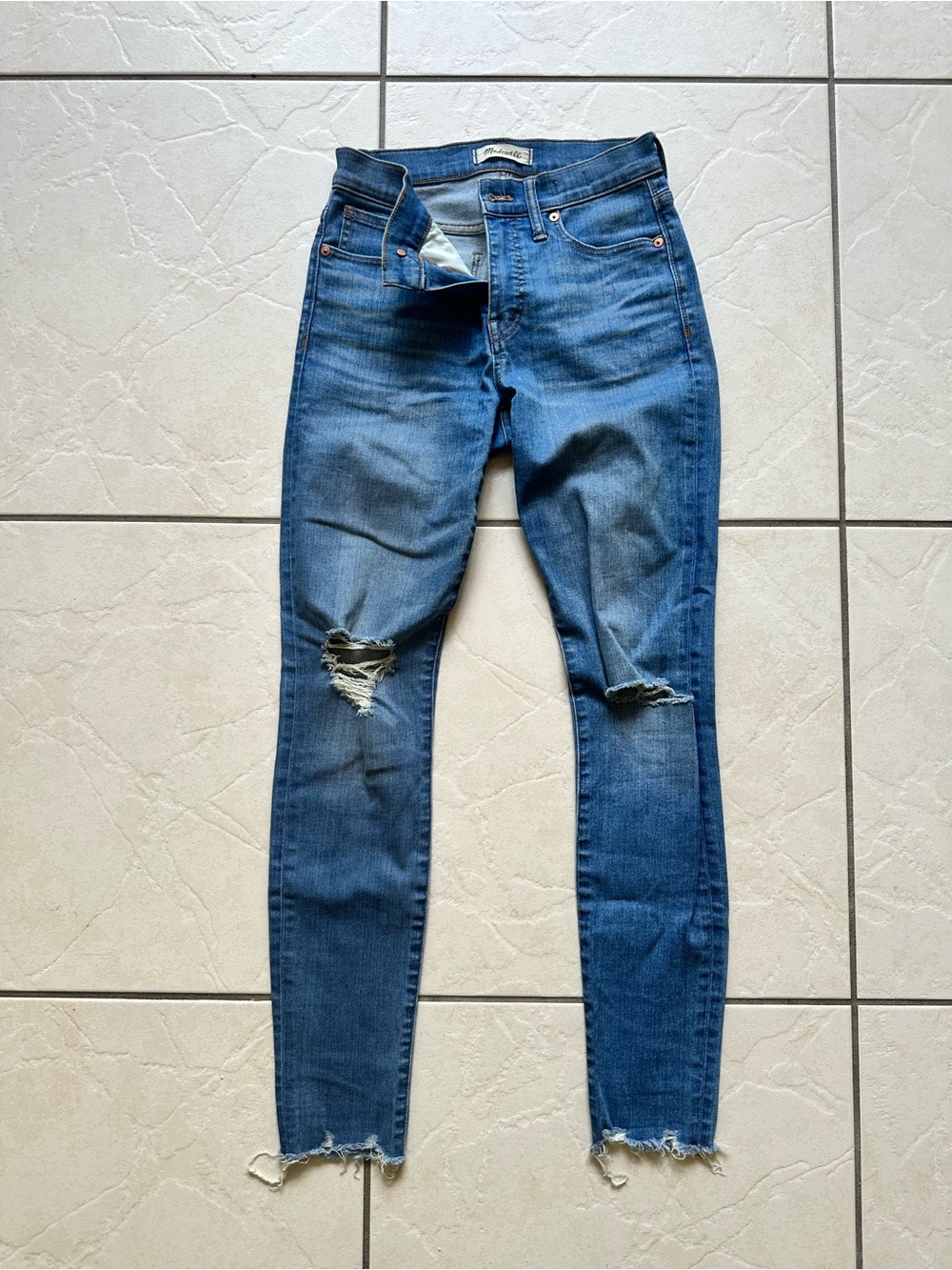 Madewell 9” High-Rise Skinny Jeans — Blue